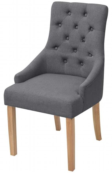 Jídelní židle 6 ks tmavě šedé textil 274424