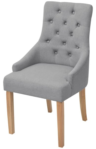 Jídelní židle 6 ks světle šedé textil 274422