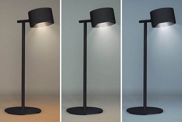 SOLIGHT LED nabíjecí lampička 3v1, 280lm, změna CCT, stmívání, černá
