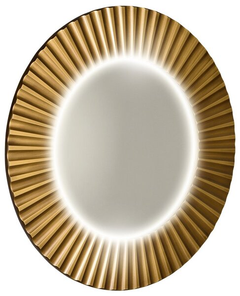 Sapho Sapho, PRIDE STRIP kulaté zrcadlo s LED osvětlením v rámu, průměr 90cm, bronz, PD954