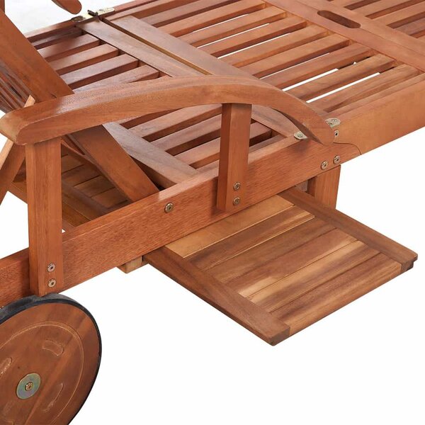 Zahradní lehátka 2 ks se stolkem masivní akácie 274662