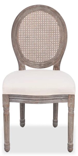 Jídelní židle 6 ks krémové textil 274621