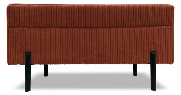 Taburet LANA 80x38 s úložným prostorem - rudý - manšestr - LINCOLN 52