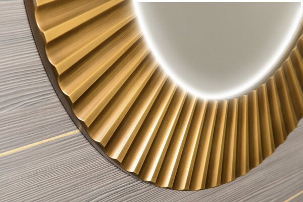 Sapho Sapho, PRIDE STRIP kulaté zrcadlo s LED osvětlením v rámu, průměr 75cm, bronz, PD754