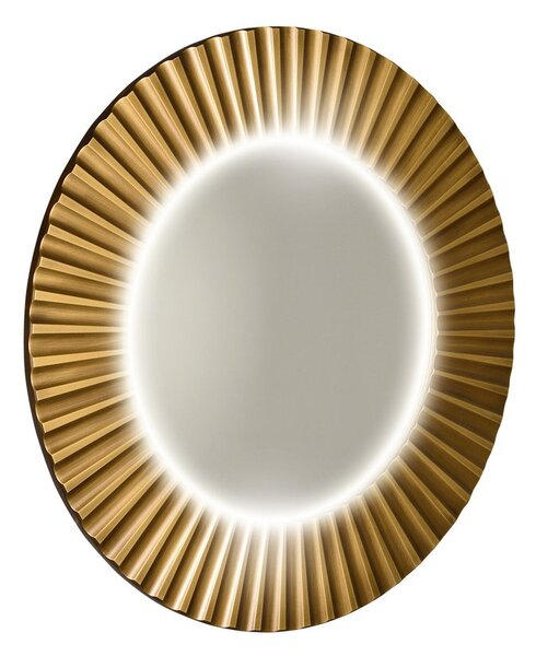 Sapho Sapho, PRIDE STRIP kulaté zrcadlo s LED osvětlením v rámu, průměr 75cm, bronz, PD754