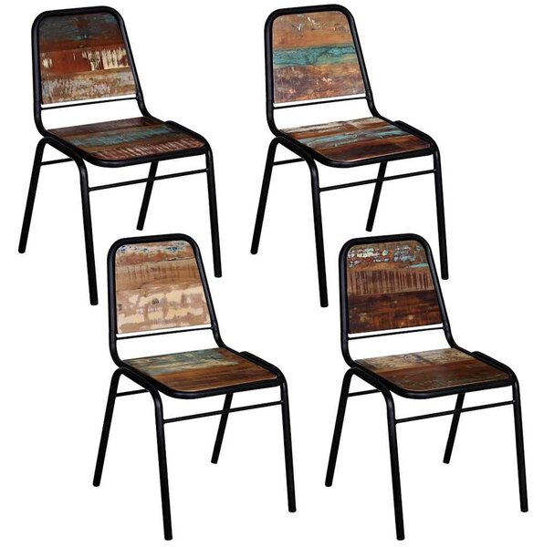 Jídelní židle 4 ks masivní recyklované dřevo 274706