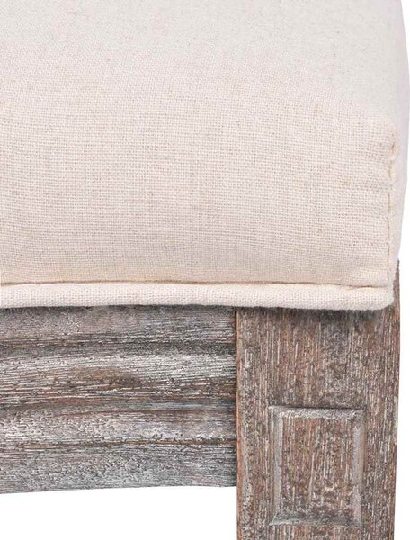 Jídelní židle 6 ks krémové textil 274621