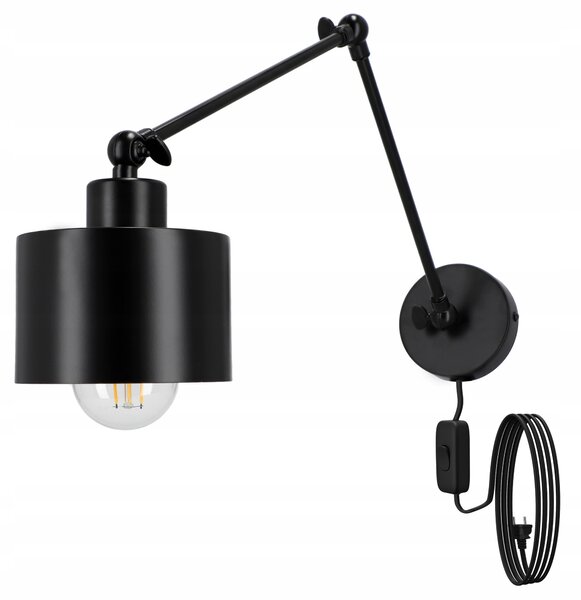 Nástěnné svítidlo E27, kabel 150 cm