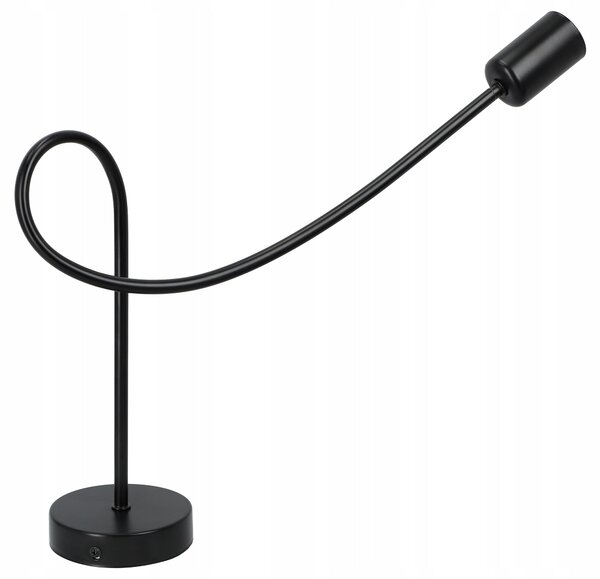 Černé nástěnné svítidlo E27, nastavitelné, šířka 40 cm