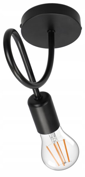 Černé nástěnné svítidlo E27, nastavitelné, šířka 40 cm