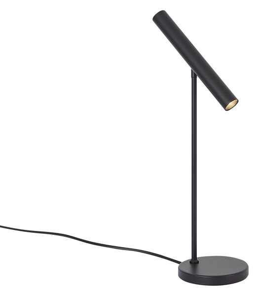 Moderní stolní lampa černá vč. LED s dotykovým stmívačem - Neva