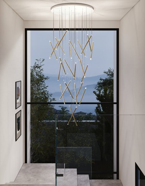 Lodes LED závěsné svitidlo A-Tube Nano Duo, d. 50 cm, 2x1W Barva: Champagne