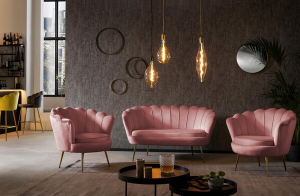 DVOUMÍSTNÁ POHOVKA, textil, růžová Livetastic - Pohovky, Online Only