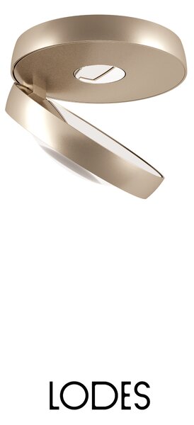 Lodes LED stropní svítidlo Nautilus, Ø 13,4 cm, 2x12W Barva: Matná černá, Teplota světla: 2700K - teplá bílá