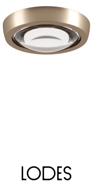 Lodes LED stropní svítidlo Nautilus Spot, Ø 13,4 cm, 1x10W Barva: Matná champagne, Teplota světla: 2700K - teplá bílá