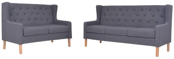 Sedací souprava 2 kusy textil šedá 274934