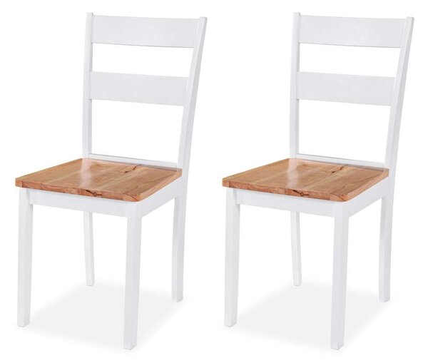 Jídelní set 3 kusy, MDF a kaučukovníkové dřevo, bílý 274942