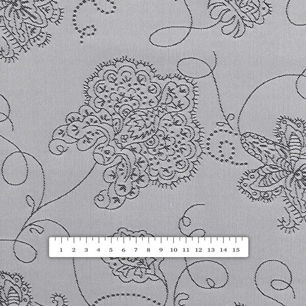 Biante Teflonový obdélníkový ubrus TF-083 Květované ornamenty na šedém 60x100 cm