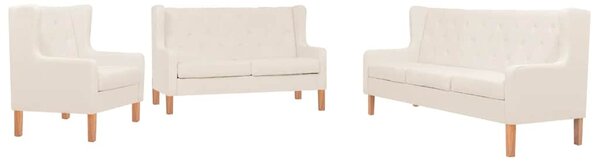 Sedací souprava 3 kusy textil krémově bílá 274931