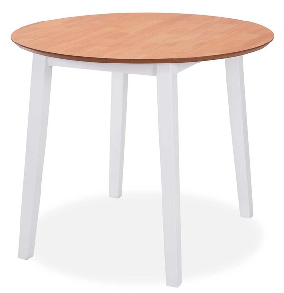 Jídelní set 3 kusy, MDF a kaučukovníkové dřevo, bílý 274942