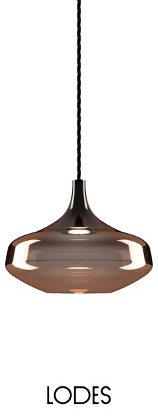 Lodes Designové LED závěsné svítidlo Nostalgia L, 2700K, 1x7W Barva: Bronz, Barva struktury: Černá