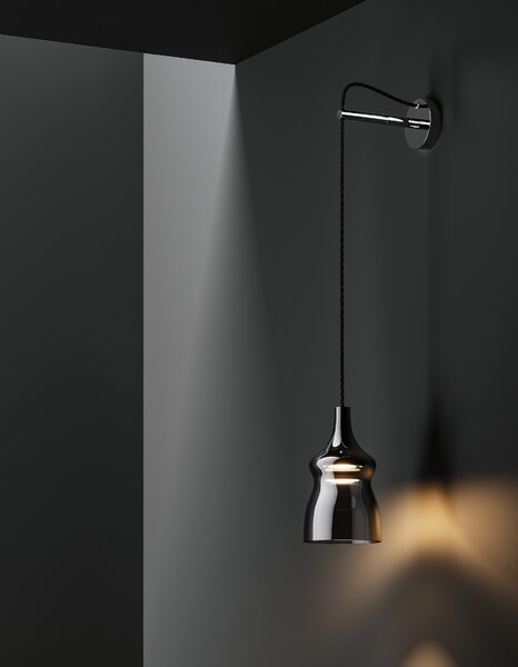 Lodes Designové LED závěsné svítidlo Nostalgia S, 2700K, 1x7W Barva: Bronz, Barva struktury: Černá