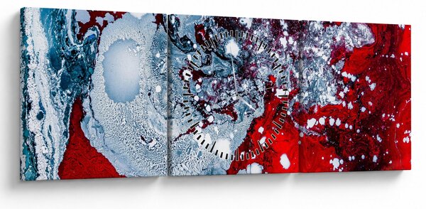 Abstraktní obraz (s hodinami) (90x30 cm)
