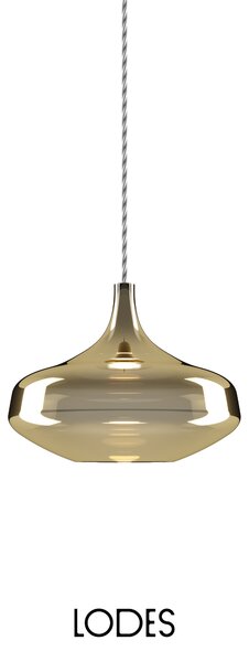 Lodes Designové LED závěsné svítidlo Nostalgia L, 2700K, 1x7W Barva: Bronz, Barva struktury: Černá