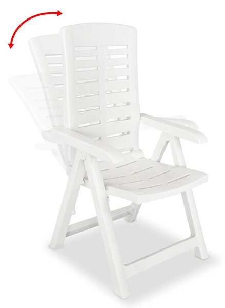 3dílný bistro set plastový bílý 275073