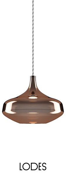 Lodes Designové LED závěsné svítidlo Nostalgia L, 2700K, 1x7W Barva: Bronz, Barva struktury: Černá