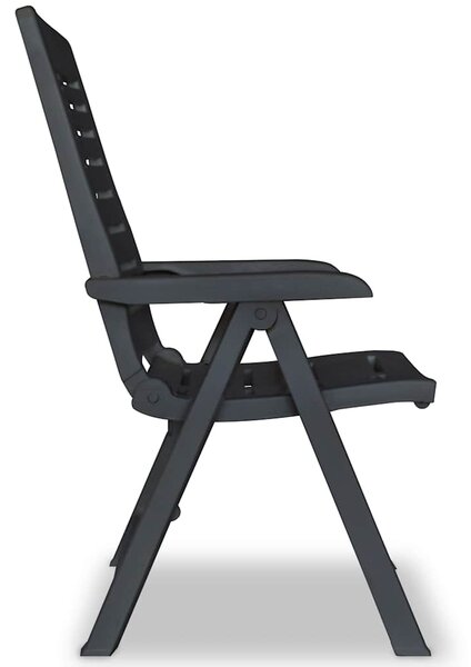 3dílný bistro set plastový antracitový 275083