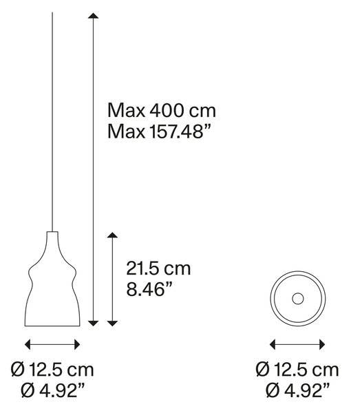 Lodes Designové LED závěsné svítidlo Nostalgia M, 2700K, 1x7W Barva: Bronz, Barva struktury: Černá