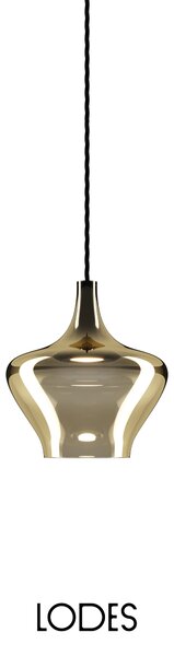 Lodes Designové LED závěsné svítidlo Nostalgia M, 2700K, 1x7W Barva: Bronz, Barva struktury: Černá