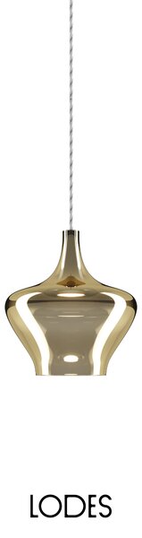 Lodes Designové LED závěsné svítidlo Nostalgia M, 2700K, 1x7W Barva: Bronz, Barva struktury: Černá