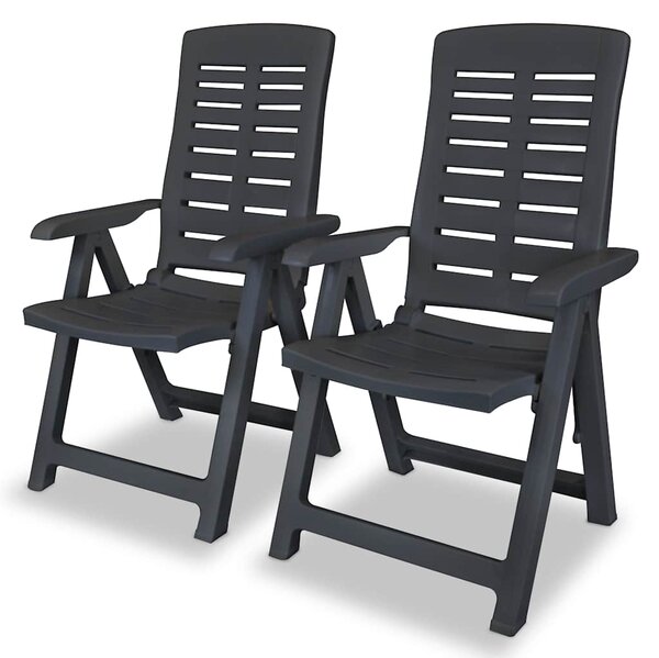 3dílný bistro set plastový antracitový 275083