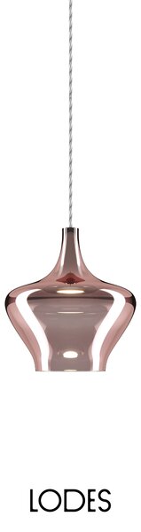 Lodes Designové LED závěsné svítidlo Nostalgia M, 2700K, 1x7W Barva: Bronz, Barva struktury: Černá