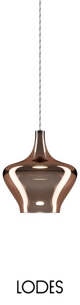 Lodes Designové LED závěsné svítidlo Nostalgia M, 2700K, 1x7W Barva: Bronz, Barva struktury: Černá