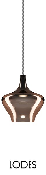 Lodes Designové LED závěsné svítidlo Nostalgia M, 2700K, 1x7W Barva: Bronz, Barva struktury: Černá