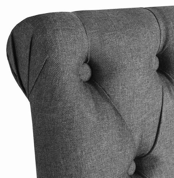 Jídelní židle 6 ks tmavě šedé textil 275151