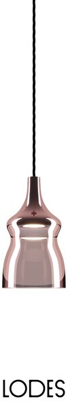Lodes Designové LED závěsné svítidlo Nostalgia S, 2700K, 1x7W Barva: Bronz, Barva struktury: Černá