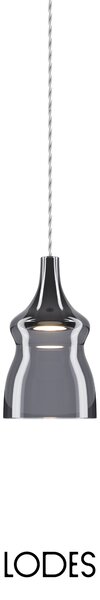 Lodes Designové LED závěsné svítidlo Nostalgia S, 2700K, 1x7W Barva: Bronz, Barva struktury: Černá