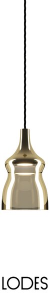 Lodes Designové LED závěsné svítidlo Nostalgia S, 2700K, 1x7W Barva: Bronz, Barva struktury: Černá