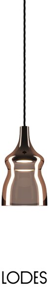 Lodes Designové LED závěsné svítidlo Nostalgia S, 2700K, 1x7W Barva: Bronz, Barva struktury: Černá