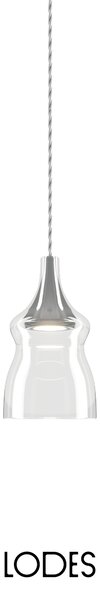 Lodes Designové LED závěsné svítidlo Nostalgia S, 2700K, 1x7W Barva: Bronz, Barva struktury: Černá