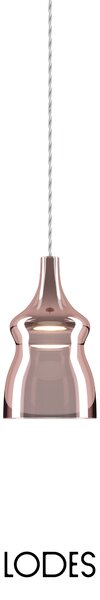 Lodes Designové LED závěsné svítidlo Nostalgia S, 2700K, 1x7W Barva: Bronz, Barva struktury: Černá