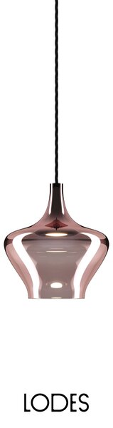 Lodes Designové LED závěsné svítidlo Nostalgia M, 2700K, 1x7W Barva: Bronz, Barva struktury: Černá