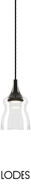 Lodes Designové LED závěsné svítidlo Nostalgia S, 2700K, 1x7W Barva: Bronz, Barva struktury: Černá
