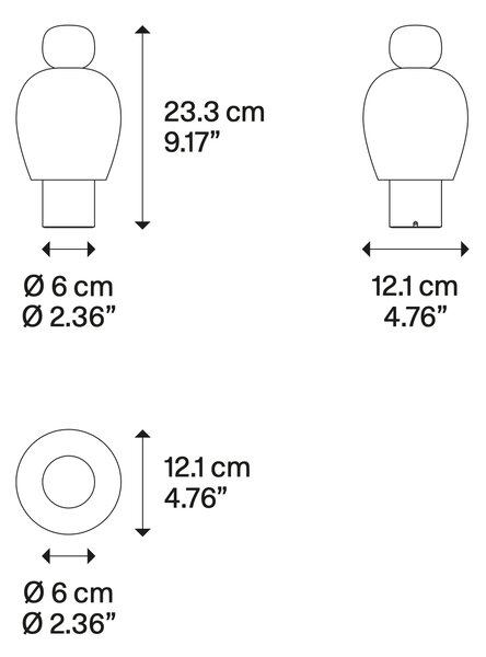 Lodes LED stmívatelná přenosná stolní lampa Easy Peasy, Ø 12,1 cm, 1x5W Barva: tyrkysová