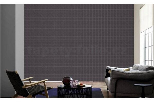 Vliesové tapety na zeď Luxury 30672-1 rozměr 10,05 m x 0,53 m, čtverce šedé s hnědou spárou, A.S. Création