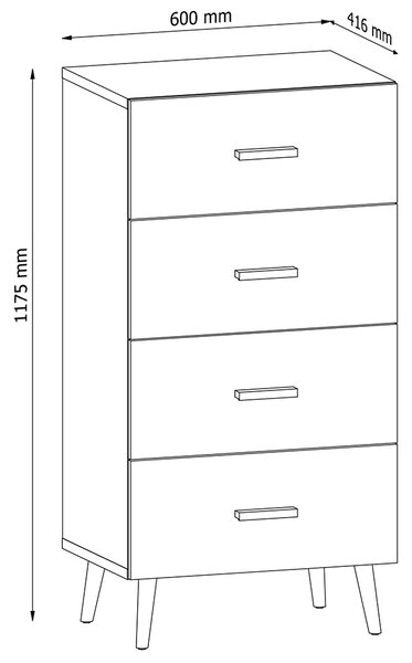 Obývací stěna BRILLO s komodou | 220 cm + 120 cm | dub ribbeck/bílá